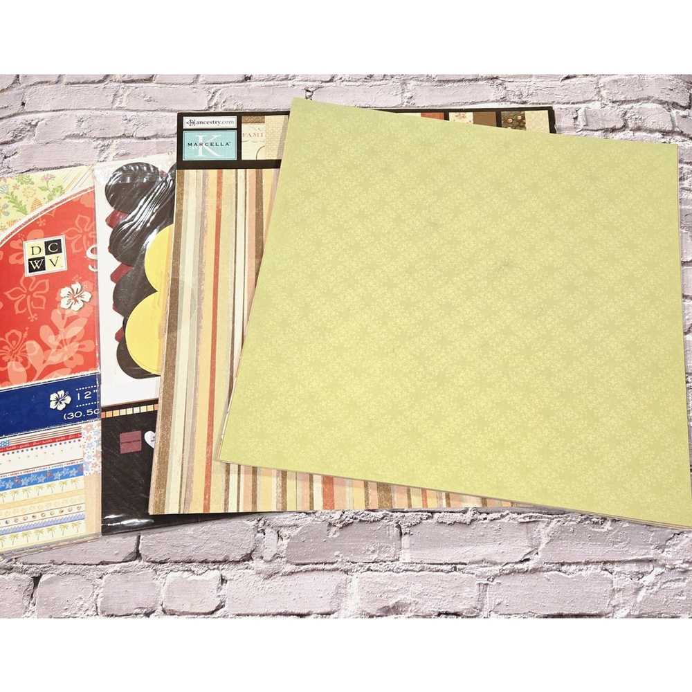 Scrapbooking Journaling Paper Lot, Random, 40+ Pieces, New (101-4)